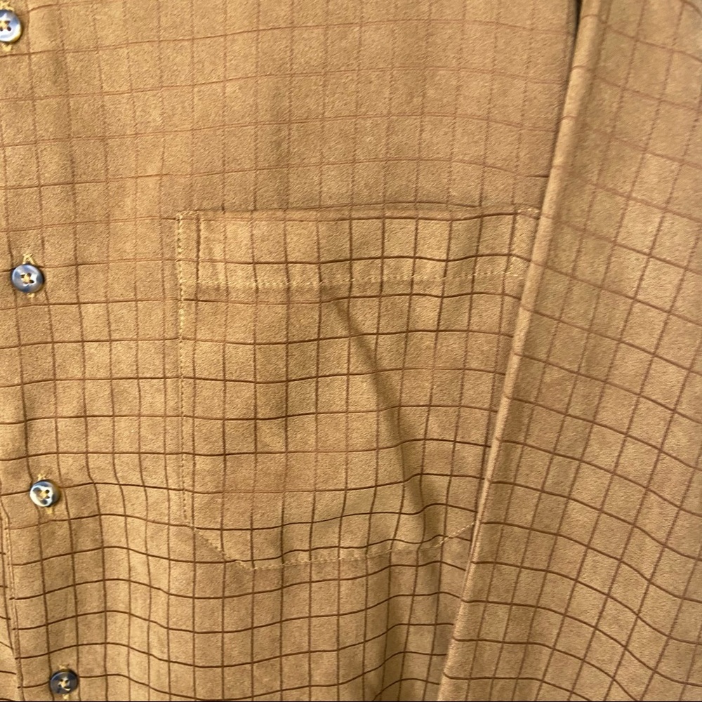 Basic Editions Brown Suede Checkered Grid Windowp… - image 4